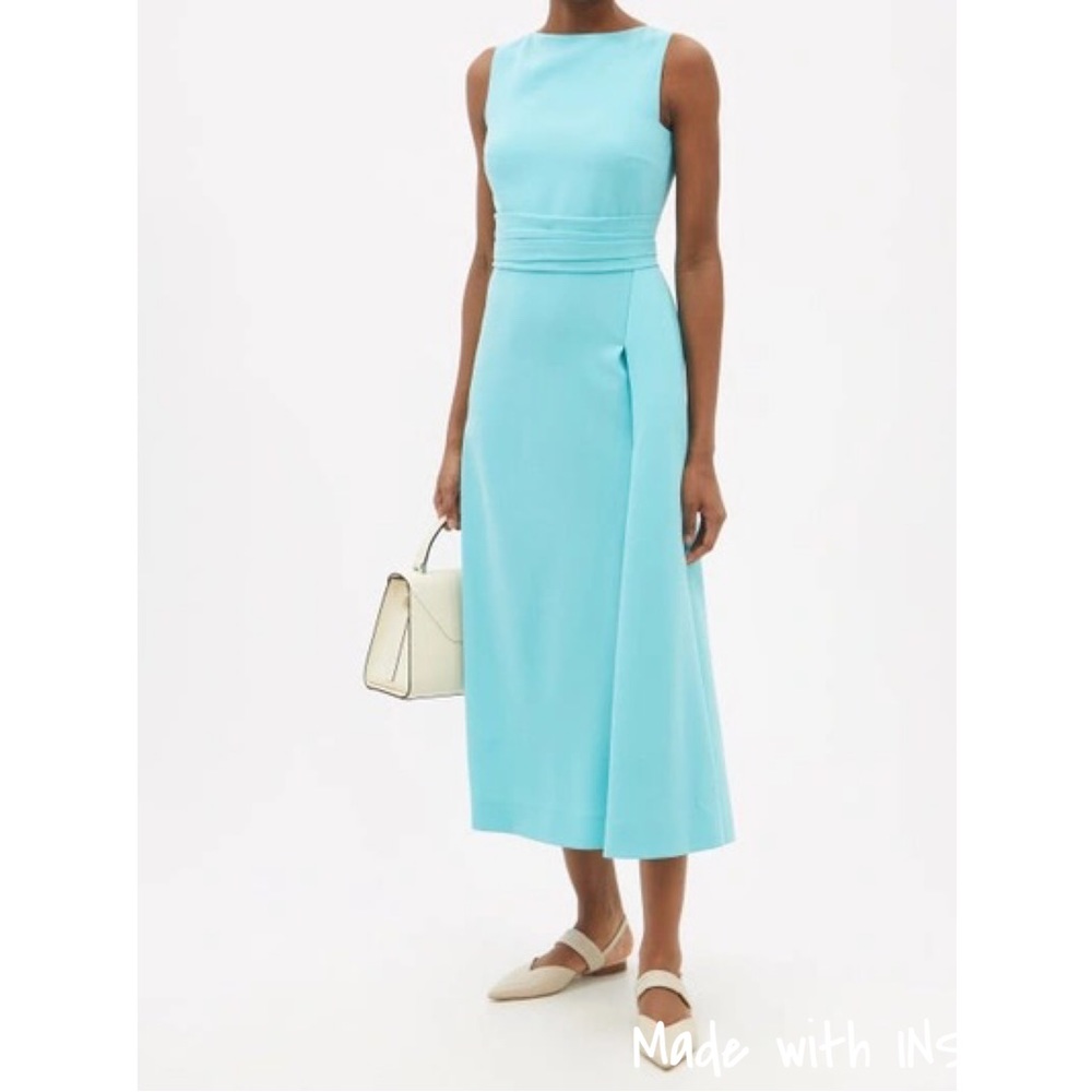 ROKSANDA Rosemary Sleeveless Crepe Midi Dress